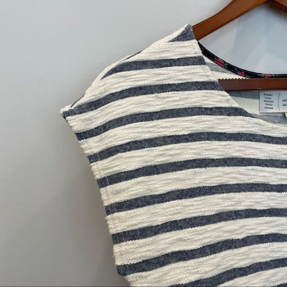 Anthropologie Yael Striped Midi Dress | Saturday/Casual Sleeveless Knit Dress - Picture 9 of 12